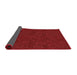 Thickness of Patterned Cranberry Red Rug, pat3441rd
