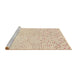 Sideview of Machine Washable Transitional Moccasin Beige Rug, wshpat3442brn