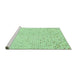 Sideview of Machine Washable Transitional Mint Green Rug, wshpat3442grn