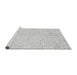 Sideview of Machine Washable Transitional Cloud Gray Rug, wshpat3442gry