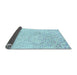 Thickness of Patterned Diamond Blue Rug, pat3442lblu