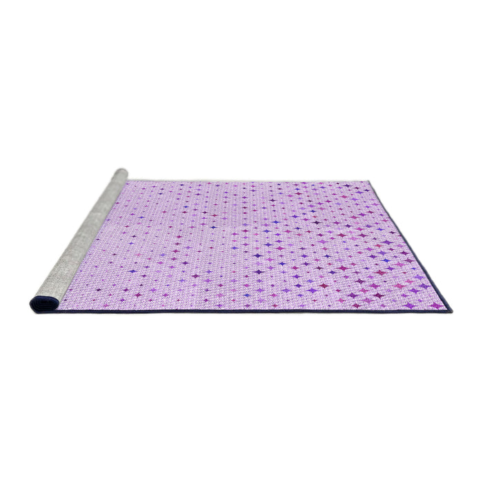 Sideview of Machine Washable Transitional Violet Purple Rug, wshpat3442pur