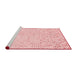 Sideview of Machine Washable Transitional Pastel Red Pink Rug, wshpat3442rd