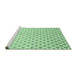 Sideview of Machine Washable Transitional Mint Green Rug, wshpat3443grn