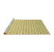 Sideview of Machine Washable Transitional Sun Yellow Rug, wshpat3443yw