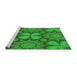 Sideview of Machine Washable Transitional Lime Green Rug, wshpat3444grn