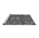 Sideview of Machine Washable Transitional Gunmetal Gray Rug, wshpat3444gry