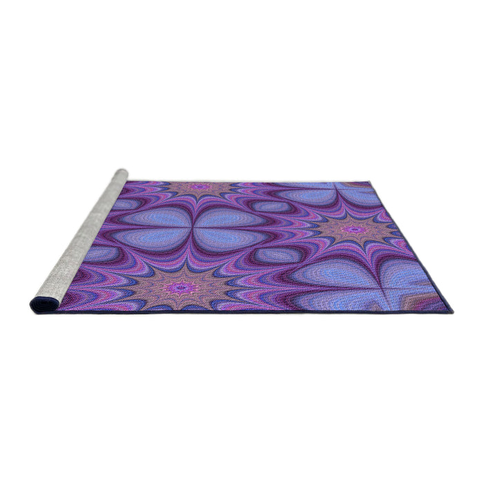 Sideview of Machine Washable Transitional Purple Rug, wshpat3444pur