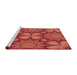 Sideview of Machine Washable Transitional Red Rug, wshpat3444rd