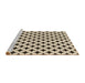 Sideview of Machine Washable Transitional Vanilla Gold Rug, wshpat3445brn