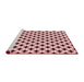 Sideview of Machine Washable Transitional Brown Red Rug, wshpat3445rd