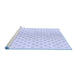 Sideview of Machine Washable Transitional Lavender Blue Rug, wshpat3446blu