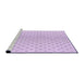 Sideview of Machine Washable Transitional Orchid Purple Rug, wshpat3446pur