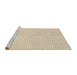 Sideview of Machine Washable Transitional Moccasin Beige Rug, wshpat3447brn