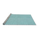 Sideview of Machine Washable Transitional Electric Blue Rug, wshpat3447lblu