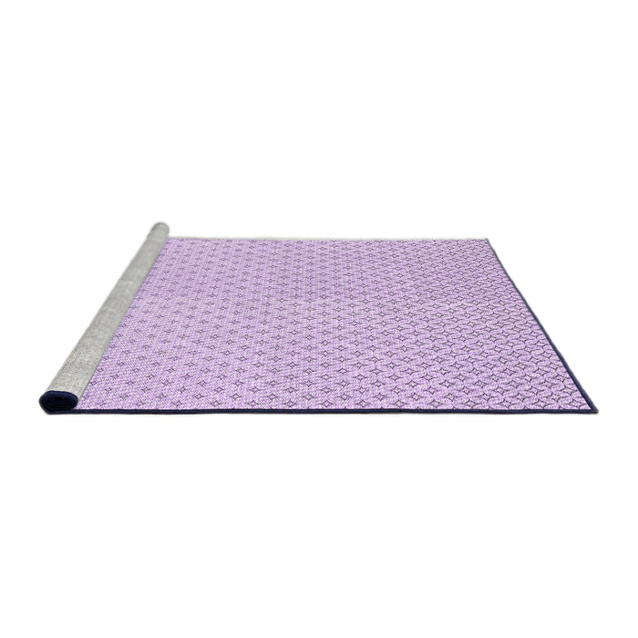 Sideview of Machine Washable Transitional Bright Lilac Purple Rug, wshpat3447pur