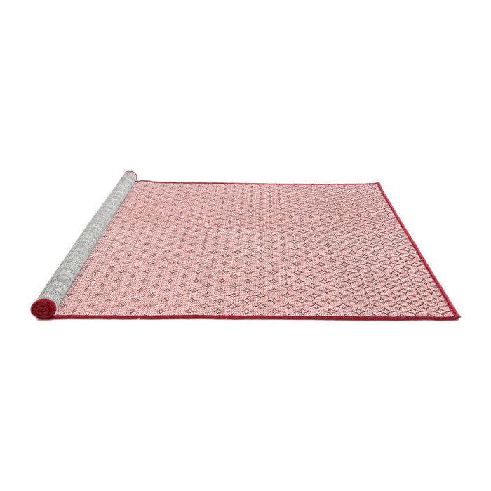 Sideview of Machine Washable Transitional Light Coral Pink Rug, wshpat3447rd