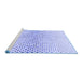 Sideview of Machine Washable Transitional Lavender Blue Rug, wshpat3449blu