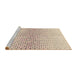 Sideview of Machine Washable Transitional Light Copper Gold Rug, wshpat3449brn