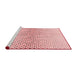 Sideview of Machine Washable Transitional Light Rose Pink Rug, wshpat3449rd