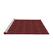 Sideview of Machine Washable Transitional Red Rug, wshpat345rd