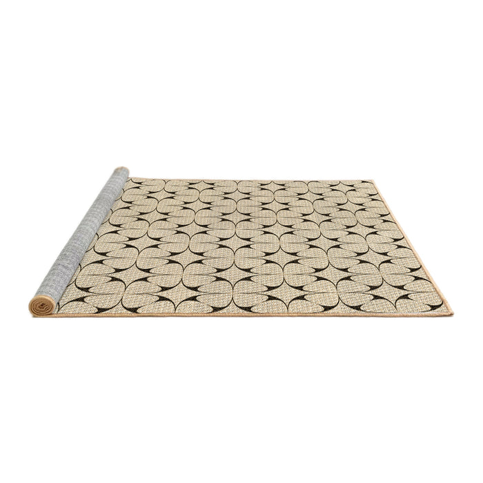 Sideview of Machine Washable Transitional Moccasin Beige Rug, wshpat3450brn