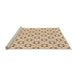 Sideview of Machine Washable Transitional Bronze Brown Rug, wshpat3450org