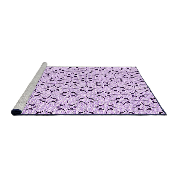 Sideview of Machine Washable Transitional Lilac Purple Rug, wshpat3450pur