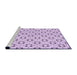 Sideview of Machine Washable Transitional Lilac Purple Rug, wshpat3450pur