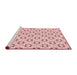 Sideview of Machine Washable Transitional Pink Rug, wshpat3450rd