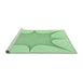 Sideview of Machine Washable Transitional Mint Green Rug, wshpat3451grn