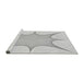 Sideview of Machine Washable Transitional Platinum Gray Rug, wshpat3451gry