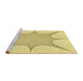 Sideview of Machine Washable Transitional Sun Yellow Rug, wshpat3451yw