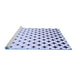 Sideview of Machine Washable Transitional Lavender Blue Rug, wshpat3452blu