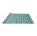 Sideview of Machine Washable Transitional Seafoam Green Rug, wshpat3452lblu