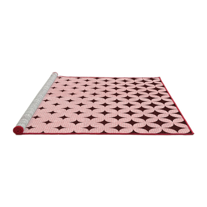 Sideview of Machine Washable Transitional Pink Rug, wshpat3452rd