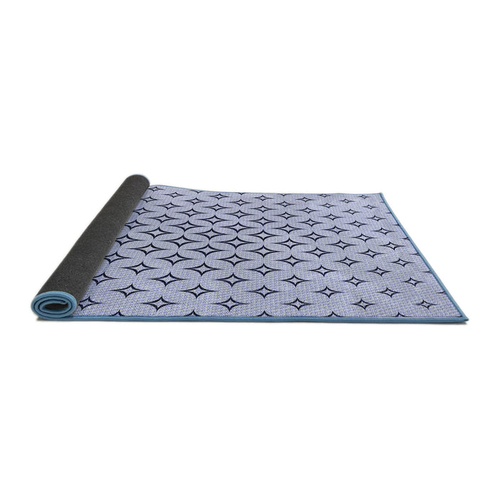 Thickness of Patterned Lavender Blue Rug, pat3453blu