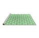 Sideview of Machine Washable Transitional Mint Green Rug, wshpat3453grn