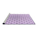 Sideview of Machine Washable Transitional Lilac Purple Rug, wshpat3453pur