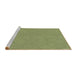 Sideview of Machine Washable Transitional Olive Green Rug, wshpat3454brn