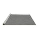 Sideview of Machine Washable Transitional Smokey Gray Rug, wshpat3454gry