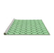 Sideview of Machine Washable Transitional Mint Green Rug, wshpat3455grn