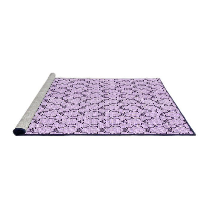 Sideview of Machine Washable Transitional Lilac Purple Rug, wshpat3455pur