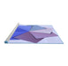 Sideview of Machine Washable Transitional Periwinkle Purple Rug, wshpat3456blu