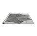 Sideview of Machine Washable Transitional Platinum Gray Rug, wshpat3456gry