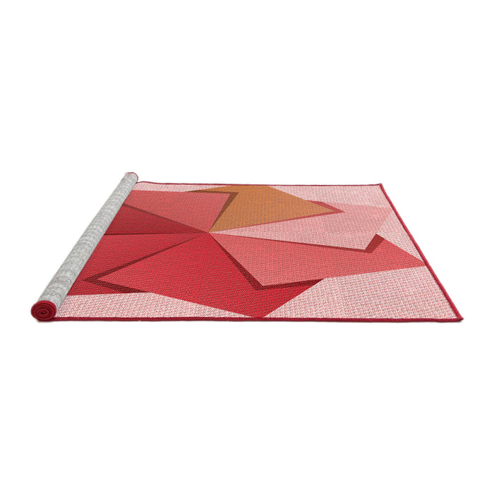 Sideview of Machine Washable Transitional Pastel Pink Rug, wshpat3456rd