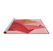 Sideview of Machine Washable Transitional Pastel Pink Rug, wshpat3456rd