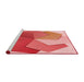 Sideview of Machine Washable Transitional Light Salmon Pink Rug, wshpat3457rd