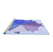 Sideview of Machine Washable Transitional Periwinkle Purple Rug, wshpat3458blu