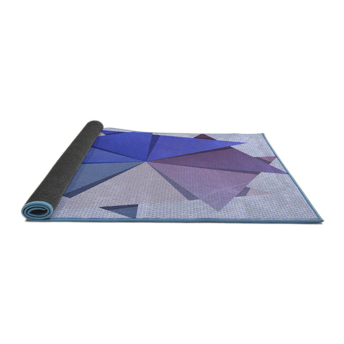 Thickness of Patterned Periwinkle Purple Rug, pat3458blu